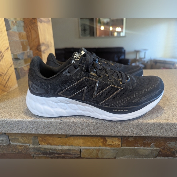 New Balance Black and White Fresh Foam Running Shoes